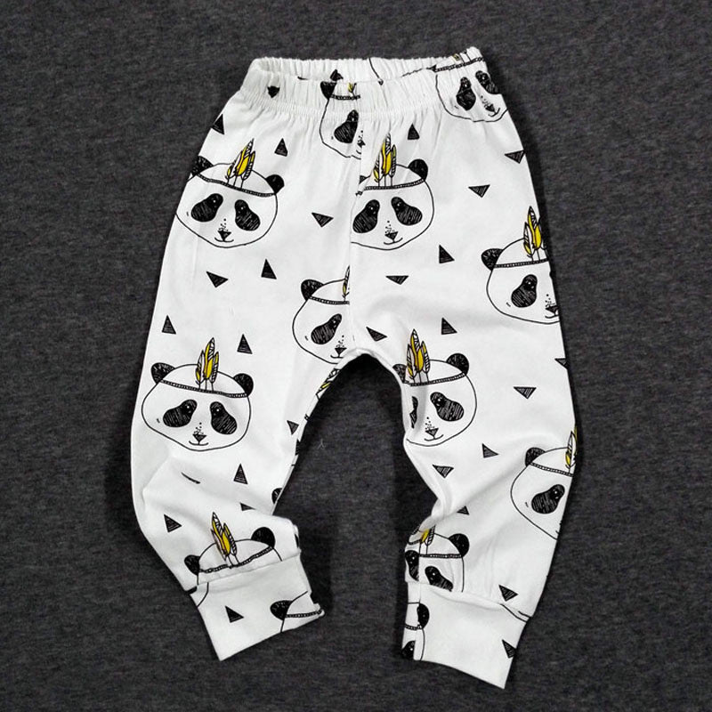 Online discount shop Australia - Baby Girls Boys Pants Cotton Harem Pants Cartoon Geometry Printed Pants Toddler Children Clothes Trousers