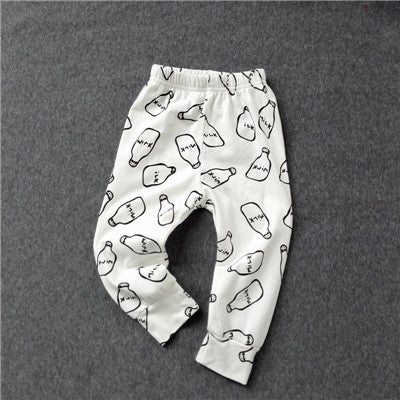 Online discount shop Australia - Baby Girls Boys Pants Cotton Harem Pants Cartoon Geometry Printed Pants Toddler Children Clothes Trousers