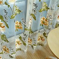 purple floral tulle in sheer curtains for living room the bedroom kitchen shade window treatment curtain blinds panel