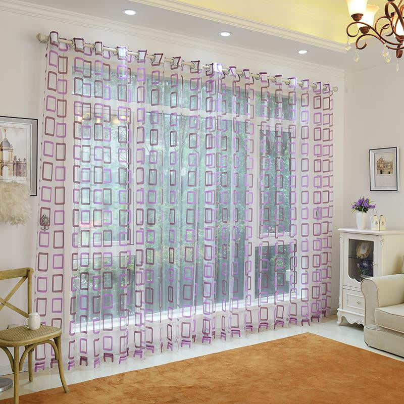 purple tulle for windows sheer curtains for kitchen the bedroom living room design curtain fabric one panel fabric