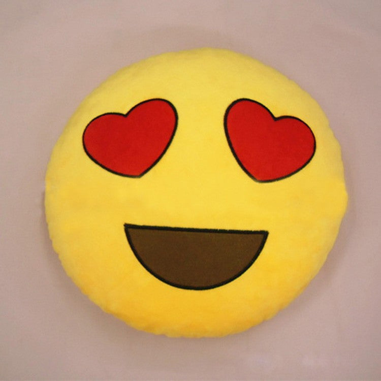 Pillow Funny Cute Smile Emoticon Pretty Round Cushion Pillow Stuffed Plush Toy Homemege