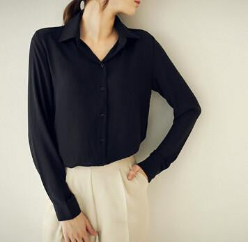 Women Shirt Chiffon Tops Elegant Ladies Formal Office Blouse 5 Colors Work Wear Plus Size XXL