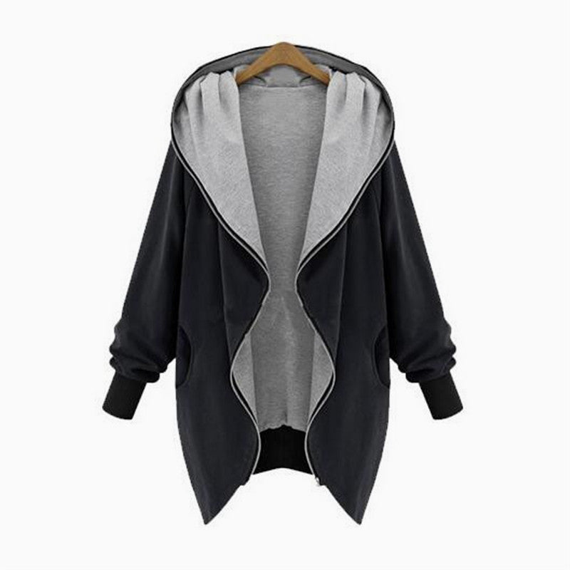 Online discount shop Australia - Europe and America Fashion Casual Hooded Large Size Women  Increase Thin Jackets Women outerwear coats