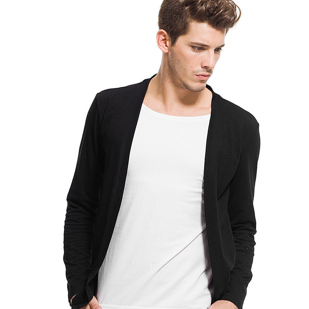 Online discount shop Australia - Men's Long Sleeve T Shirts False Two Pieces Patchwork Contrast Color Casual Slim Style Cotton Men Tops Tees