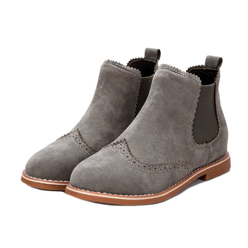 Gray ankle sale boots women