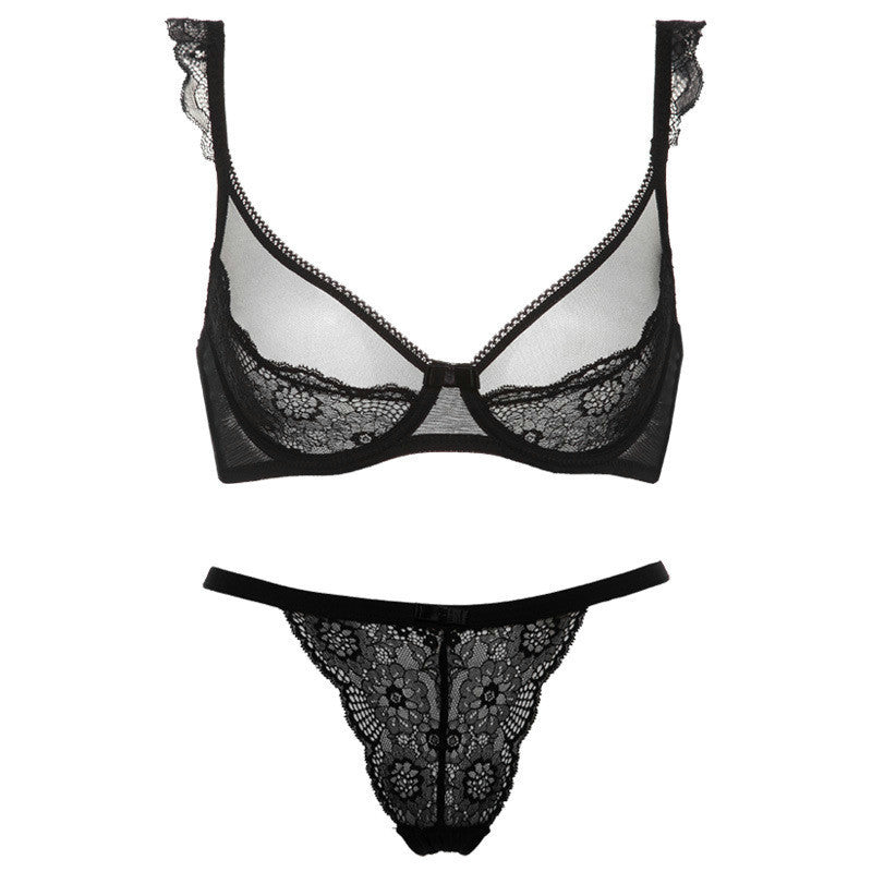 Online discount shop Australia - 32-36 B C Women's Underwear set Sexy Lace Bra Set Intimate women Push Up brassiere women Cup sexy Briefs Set