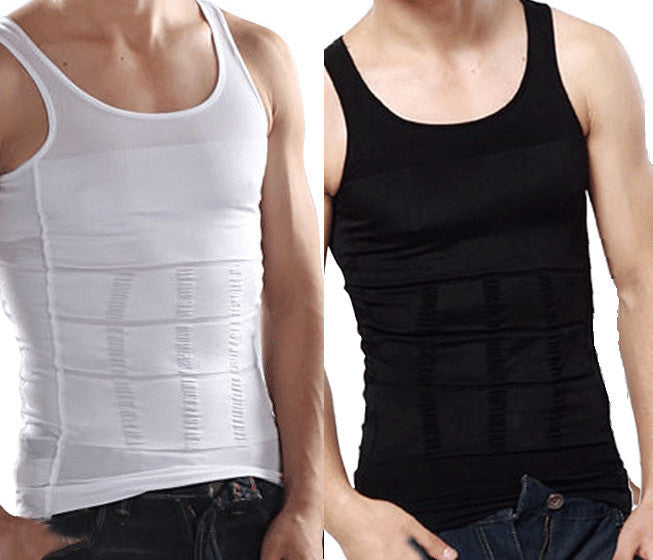 Online discount shop Australia - Men Firm Tummy Belly Buster Vest Control Slimming Body Shaper Underwear Shirt GL
