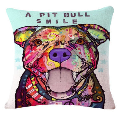 Online discount shop Australia - Animal Series Cartoon Style Throwpillow Decor Cushion Linen Cotton Colorful Dog Printed Pattern Throw Pillow Cushion Home Decor