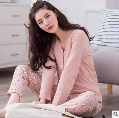 Plus size pajamas bust 96-112cm plus size nightwear big size Sleepwear Pajamas Women Pajama Cotton Pajamas