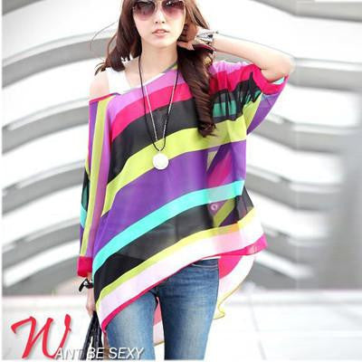 Women Chiffon Blouse Shirt European Style Casual Blouses For Big Women