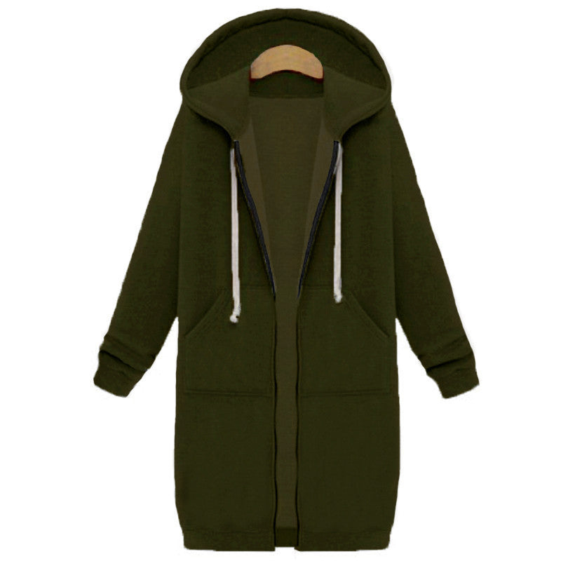 Online discount shop Australia - Coats Jacket Women Long Hooded Sweatshirts Coat Casual Zipper Outerwear Hoodies Plus Size