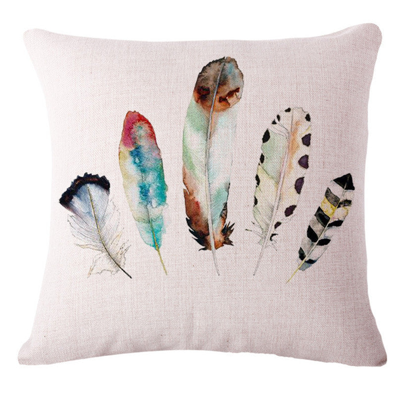 Online discount shop Australia - Feather Style 45*45cm Square Home Decorative Pillow Music Note Printed Throw Pillows Car Home Decor Cushion