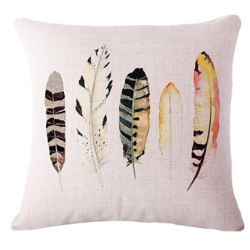 Online discount shop Australia - Feather Style 45*45cm Square Home Decorative Pillow Music Note Printed Throw Pillows Car Home Decor Cushion