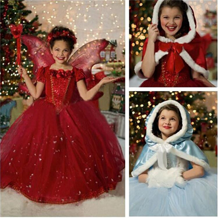 Online discount shop Australia - Girl Dress Children Red Hoodie Princess Dresses Kids Christmas Party Costume for Girl With Cap Dresses for Girls