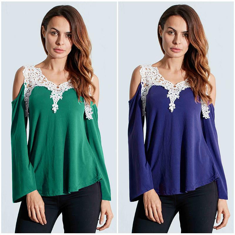 Women Trendy Casual Lace Strapless Blouse V Neck Blouses Off Shoulder Tops Plus Size