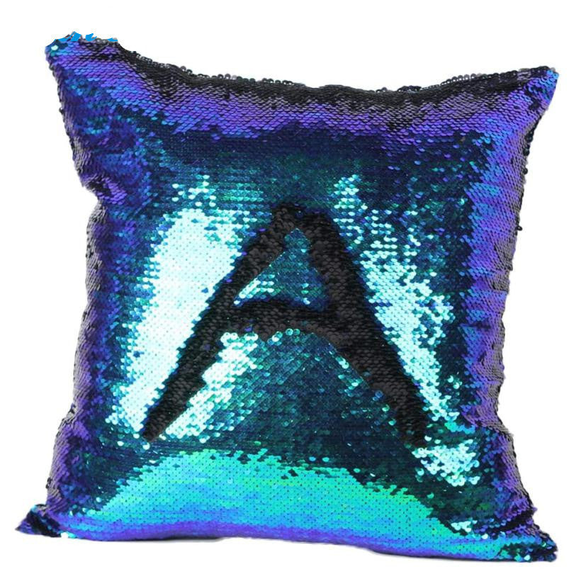 Qualified Cushion Cover 8 Kinds Double Color Glitter Sequins Throw Pillow Case Cafe Home Decor