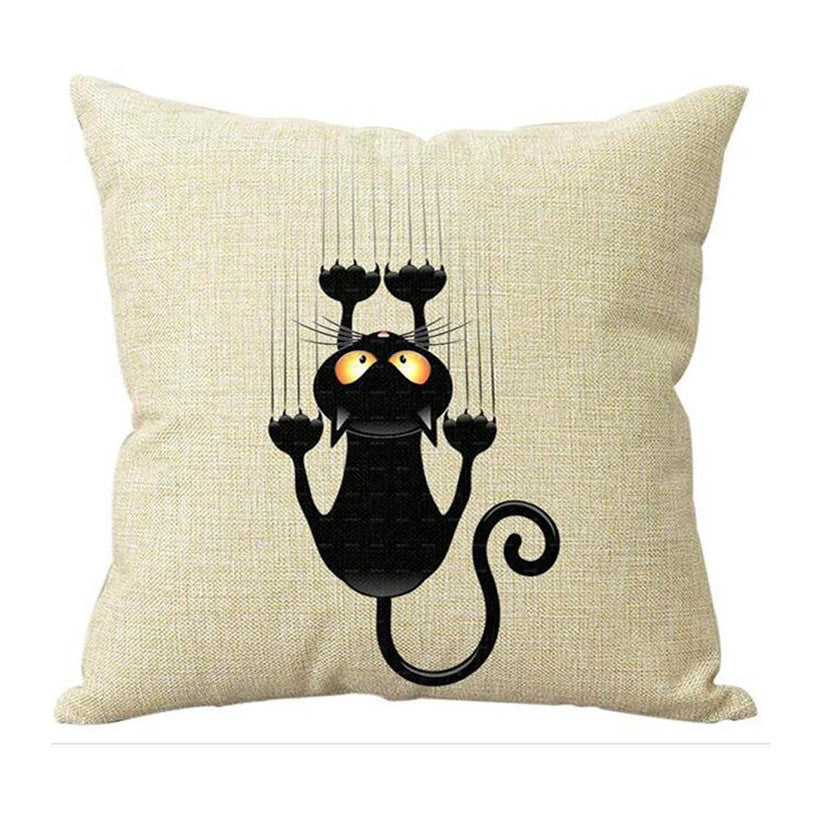 Online discount shop Australia - cat pattern Linen Creative decorative Cushion Cover throw pillows case for Sofa Car covers