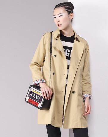 Online discount shop Australia - New Arrival Trench Coat Women Double-Breasted Turn-Down Collar Medium Style Long Cotton Outwears
