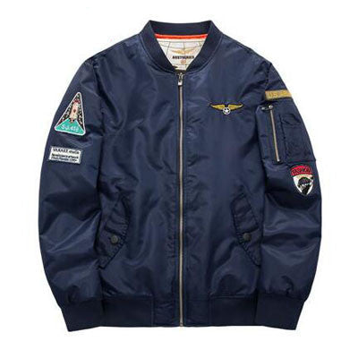 Online discount shop Australia - Men Bomber Jacket Air Force One Hip Hop Patch Designs Slim Fit Pilot Bomber Jacket Coat Men Jackets,YA372