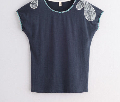 Online discount shop Australia - Clothing Women Minium Blue T-Shirts Pattern Printed Short Sleeve Casual Loose T-Shirts Ladies Tops