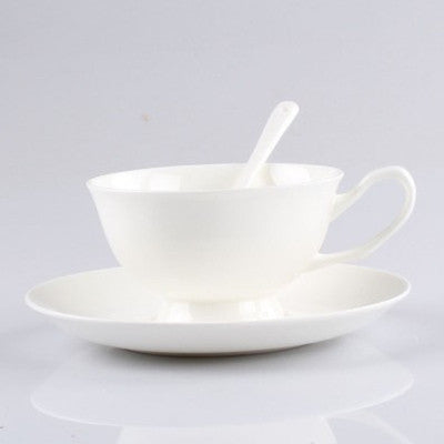 Noble Luxury Bone Coffee Cup And Saucer Spoon Set Ceramic Mug 200ml Advanced Porcelain Tea Cup Tray For Gift Cafe Party