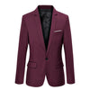 Online discount shop Australia - Men's Slim Blazer Formal Business Suit One Button Lapel Long Sleeve Pockets Top