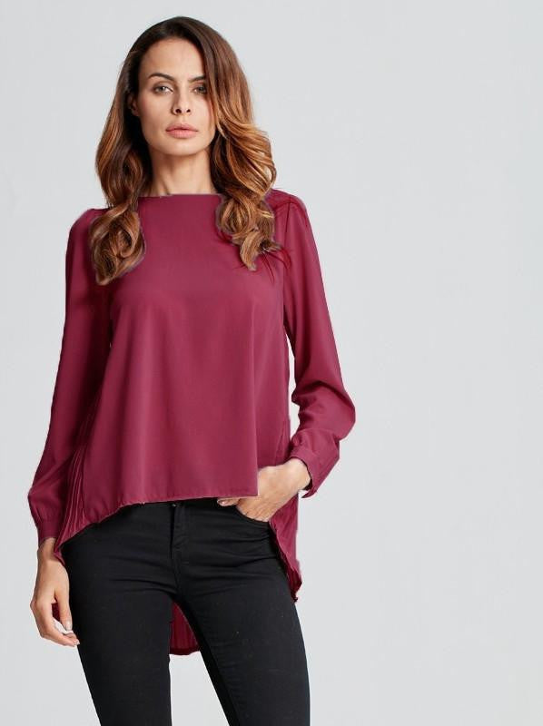 Women Blouses Ladies Shirts Casual Loose Chiffon Tops Long Sleeve O-Neck Solid Plus Size S-6XL