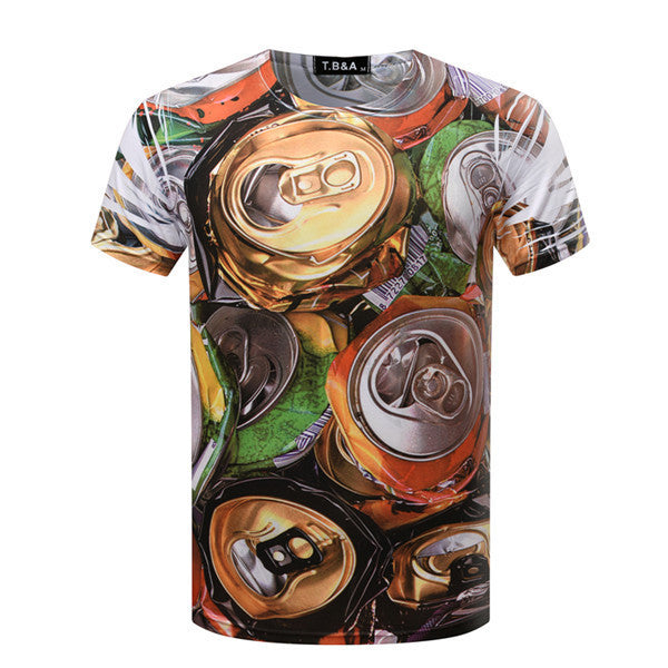 3D Computer Printing T-Shirt Men's T Shirt short sleeve O Neck Printed Shirts Fashion Knitted Tops Tees TX84-An-R1