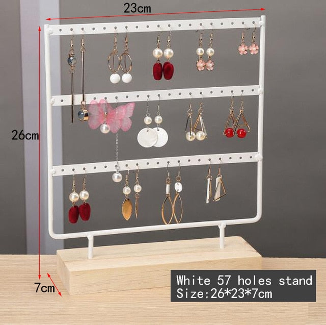 New Steel Stand for Earrings Pendants Bracelets Jewelry Display Stud Earrings Holder Jewellery Rack 3 Colors