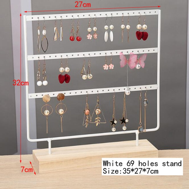 New Steel Stand for Earrings Pendants Bracelets Jewelry Display Stud Earrings Holder Jewellery Rack 3 Colors