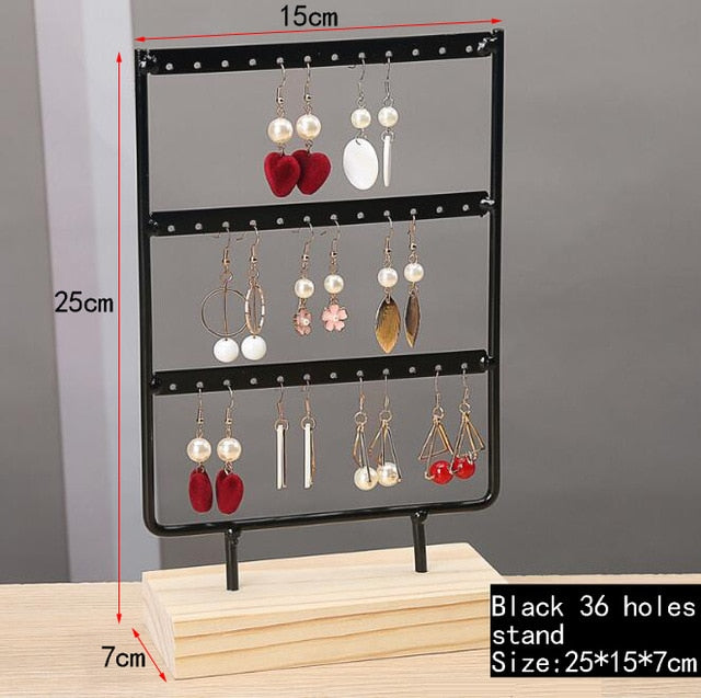 New Steel Stand for Earrings Pendants Bracelets Jewelry Display Stud Earrings Holder Jewellery Rack 3 Colors