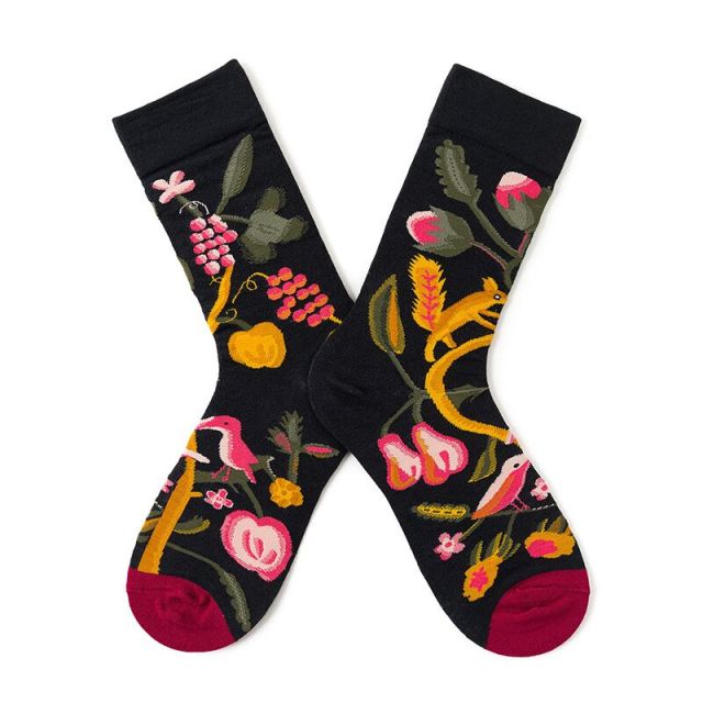 New Fashion Unisex Creative Harajuku Funny Socks Art Abstract Oil Painting Socks French Style Women Men Divertidos Crew Sokken