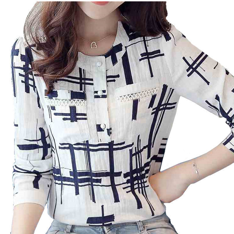 Online discount shop Australia - Elegant Striped Shirts Women Chiffon Tops Women's Blouses Women Blouses Office Lady Large Size 3XL