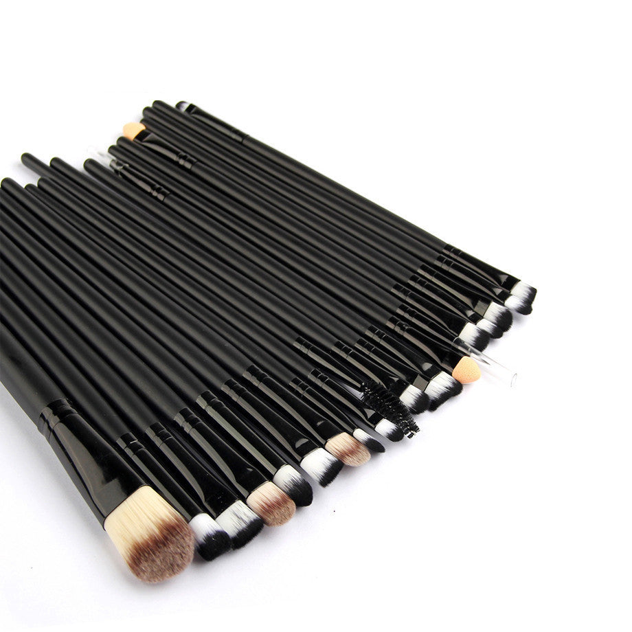 Pro 20Pcs Makeup Brushes Set Powder Blush Foundation Eyeshadow Eyeliner Lip Black Cosmetic Brush Kit Beauty Tools