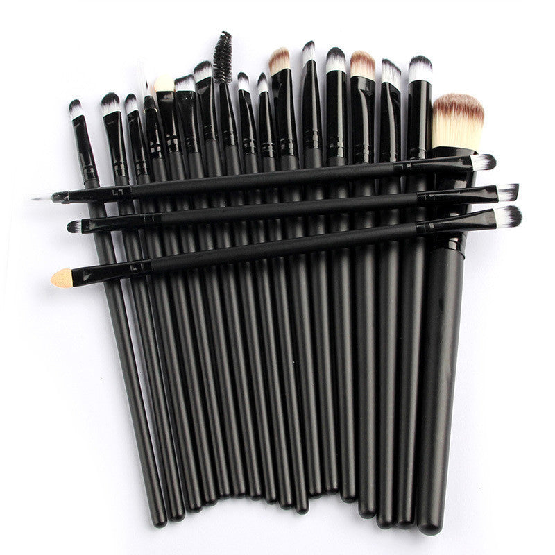 Pro 20Pcs Makeup Brushes Set Powder Blush Foundation Eyeshadow Eyeliner Lip Black Cosmetic Brush Kit Beauty Tools