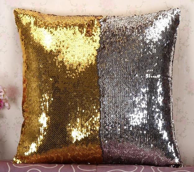 Sequin pillow magical changing reversible sequin throw pillow cover Home Decor Cushion Cover Decorative Pillowcase