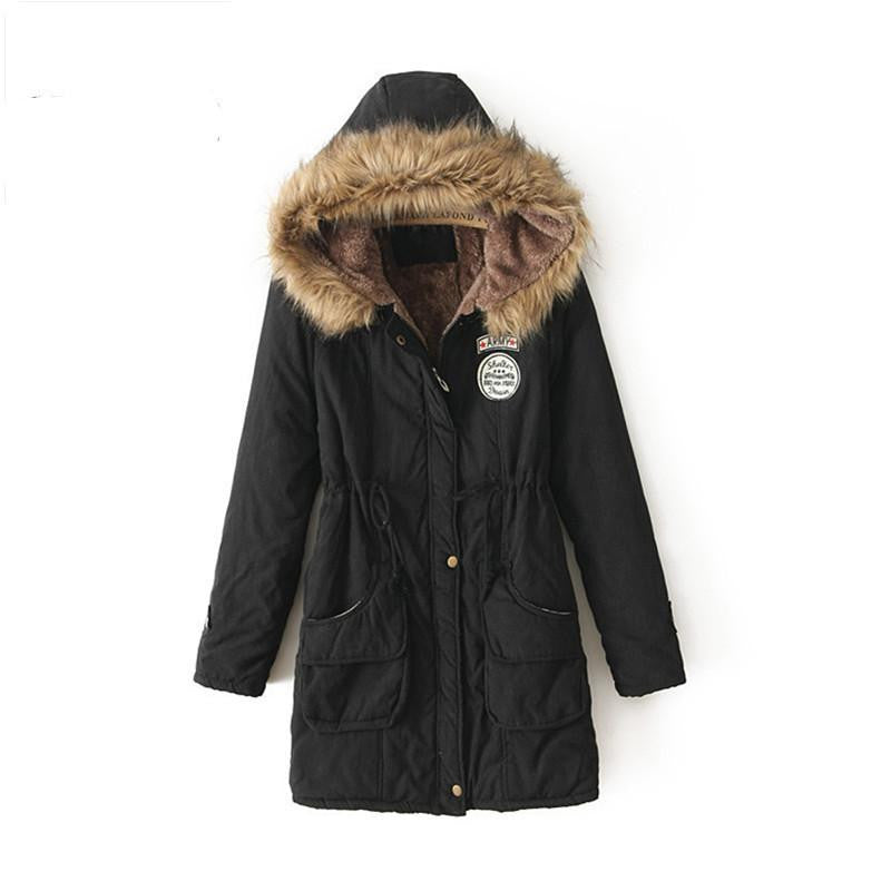 Women Coat Parka Casual Outwear Military Hooded Coat Jacket Women Padded Coats Woman Clothes FZ037