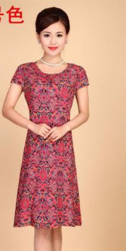 XL-5XL Vestidos Summer Style Plus Size Women Dress Vintage Printed Brand Flower Print Dress Long Casual Beach Dress