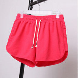 Summer Street Fashion Shorts Women Elastic Waist Short Pants Women All-match Loose Solid Soft Cotton Casual Short