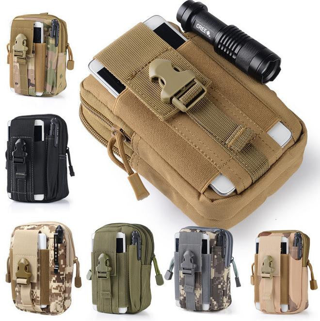 Outdoor Camping Climbing BagTactical Military Molle Hip Waist Belt Wallet Pouch Purse Phone Case for iPhone 7 for Samsung