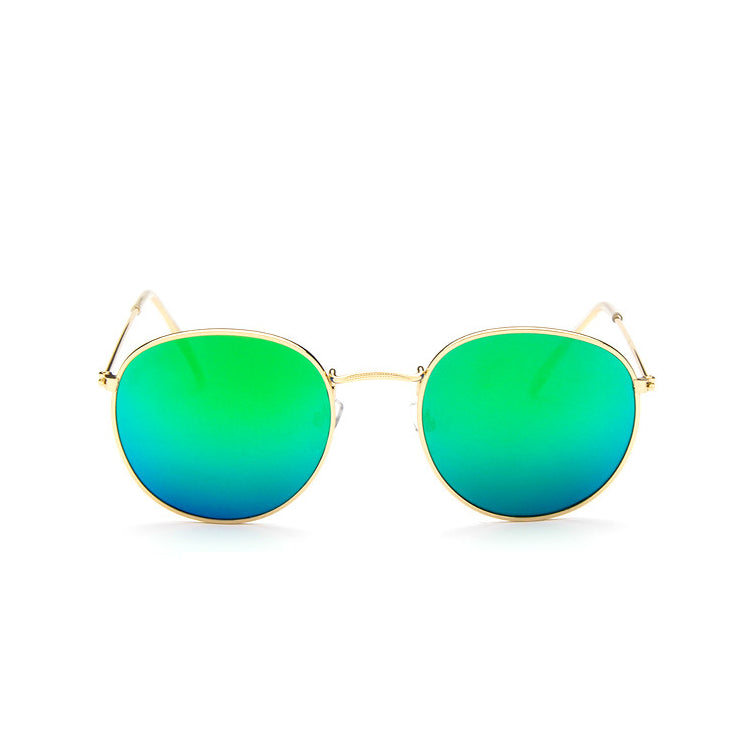 Retro round sunglasses women men brand designer sun glasses for women Alloy mirror sunglasses ray female oculos de sol