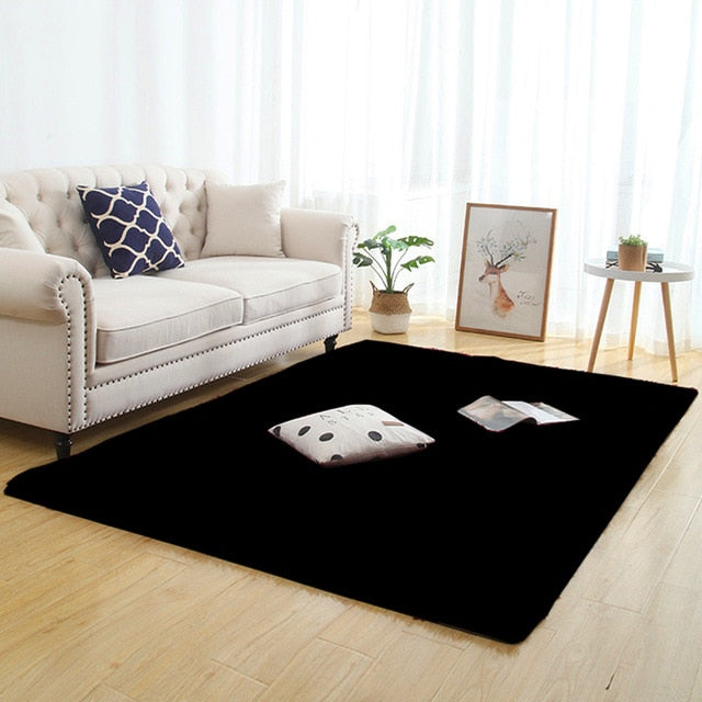 Silky Fluffy Carpet Modern Home Decor Long Plush Shaggy Rug Children&#39;s Play Mats Sofa Living Bedroom Bedside Mat Balcony Carpets