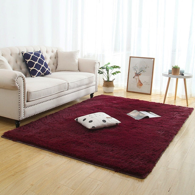 Silky Fluffy Carpet Modern Home Decor Long Plush Shaggy Rug Children&#39;s Play Mats Sofa Living Bedroom Bedside Mat Balcony Carpets