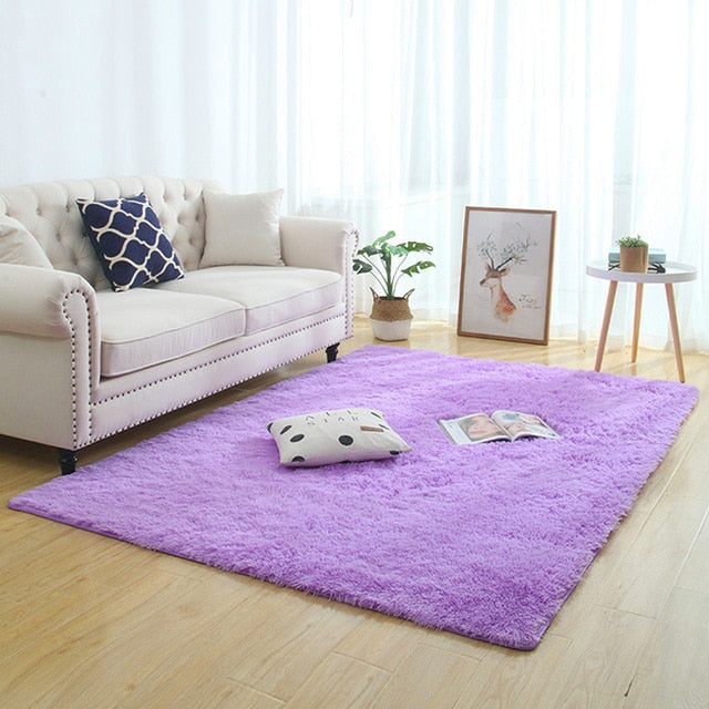 Silky Fluffy Carpet Modern Home Decor Long Plush Shaggy Rug Children&#39;s Play Mats Sofa Living Bedroom Bedside Mat Balcony Carpets