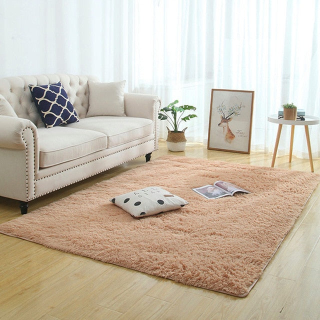Silky Fluffy Carpet Modern Home Decor Long Plush Shaggy Rug Children&#39;s Play Mats Sofa Living Bedroom Bedside Mat Balcony Carpets