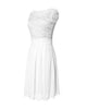 Women Summer Lace Party Dress Sleeveless Elegant Chiffon Princess Knee Length Dresses