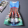 Online discount shop Australia - Drop Shiping Summer Dress Women Retro Printed Sleeveless A-line Sexy Dress Vintage Fashion Jacquard Dresses Vestidos CRDRS45