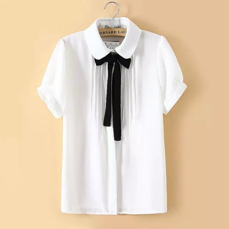 Women Chiffon Shirt Blouse Ladies Elegant Long Sleeve Shirts Female Office Shirt Plus Size birds Print