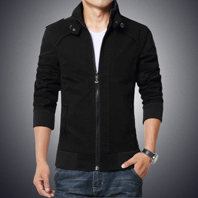 fashion male casual jacket solid fall mens jackets and coats men's jacket plus size 3XL 4XL 5XL