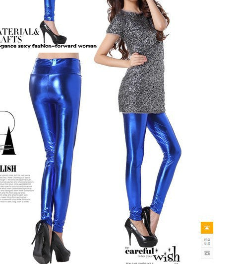 Online discount shop Australia - E254 Multi-color Optional Fashion Tall Waist In Europe And The Light Leather Pants Leggings